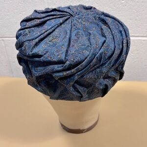 Blue vintage handmade Patterned Hat​​​